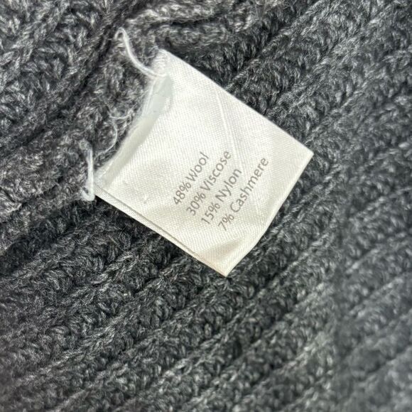 Bartolini wool Cashmere Blend Turtleneck Sweater grey gray medium Made in Italy - Picture 4 of 6